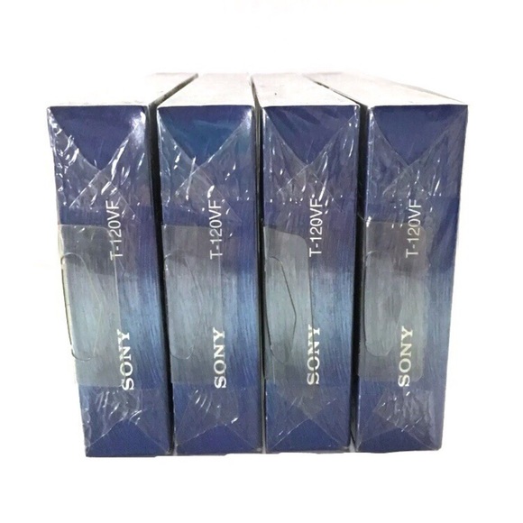 4 SONY Blank VHS Tapes T-120VF 6 Hr Premium Grade Factory Sealed - Picture 4 of 4